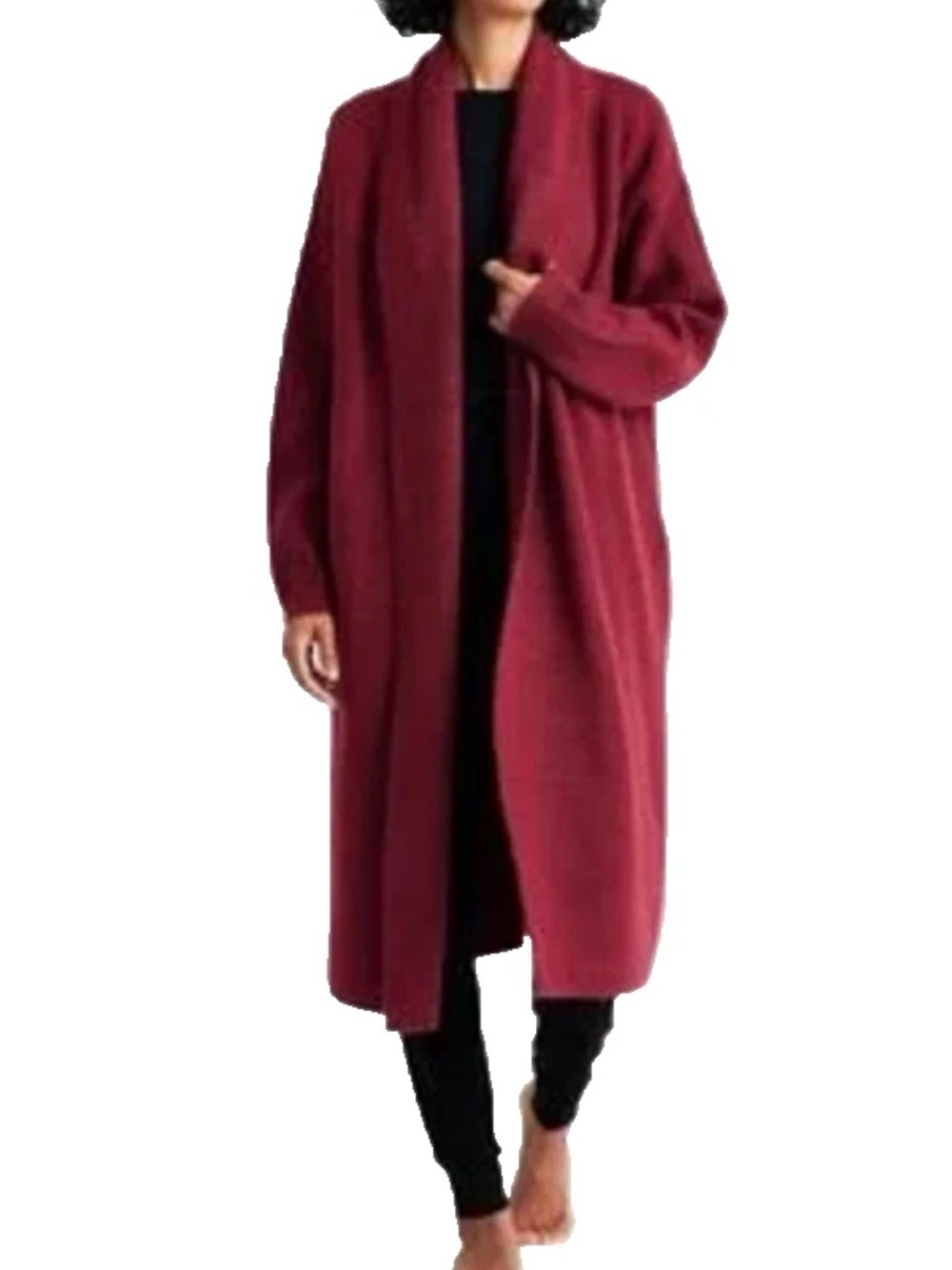 Open Front State of Day Port Heather Long Knit Duster Cardigan XS/S